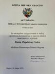 Akt nadania Honorowego Medalu Miasta Głogowa